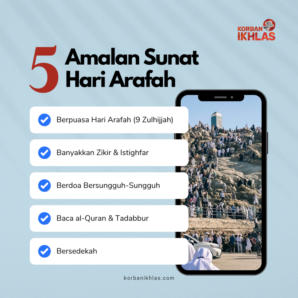 5 Amalan sunat Hari Arafah termasuk puasa, doa, zikir, membaca Al-Quran dan bersedekah