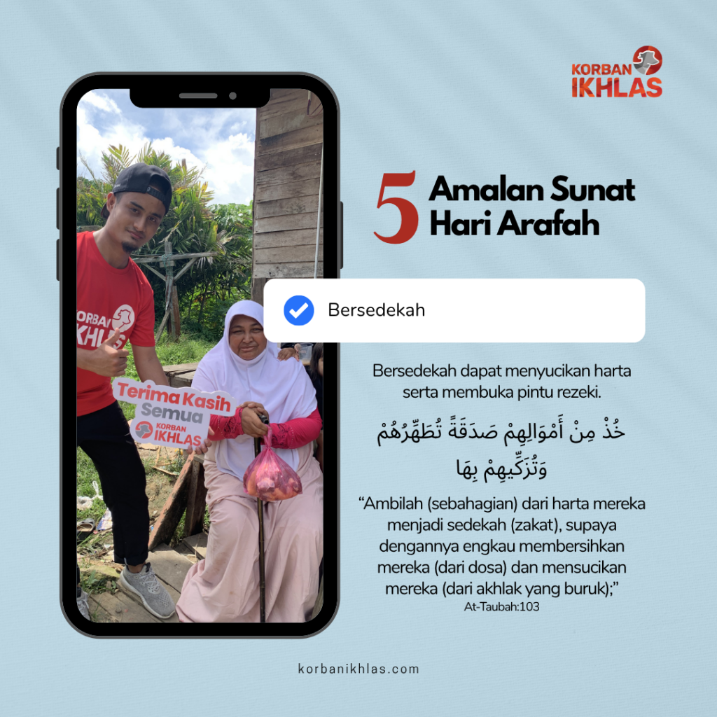Amalan sunat Hari Arafah adalah bersedekah